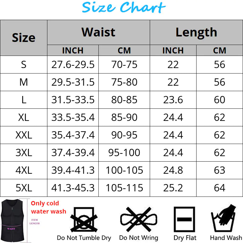 Men's Neoprene Waist Trainer Vest for Weight Loss Mimarta