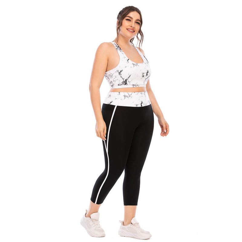 Plus Size Women's 2-Piece Gym Fitness Tracksuit Set Mimarta