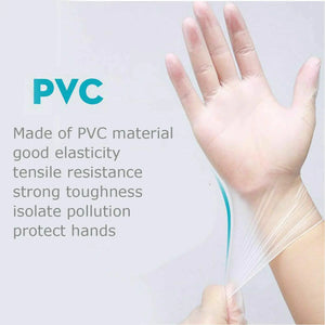 General Purpose Clear Vinyl Disposable Gloves Medium 50 pairs /100 pcs /Box Rieworkes