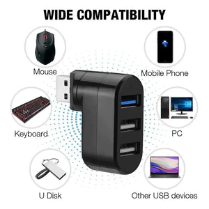 High Speed 3 Port USB 3.0 Multi HUB Splitter Expansion Desktop PC Laptop Adapter Rieworkes
