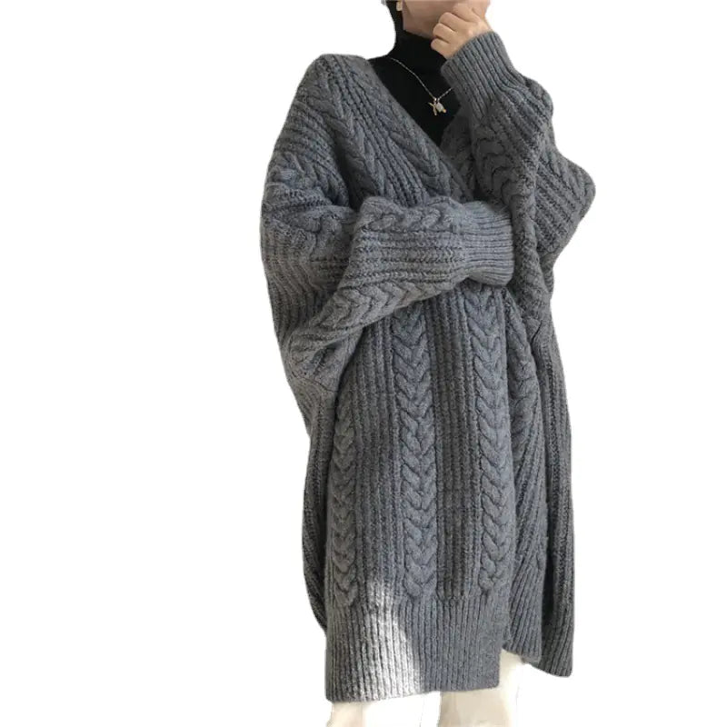 Women's Thick Knitted Long Sweater Coat for Fall/Winter Mimarta