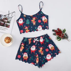 Women's Christmas Strapless Pajama Set Rieworkes