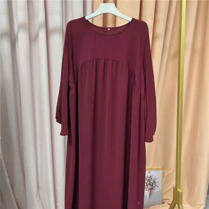Solid Color Abayas for Women Rieworkes