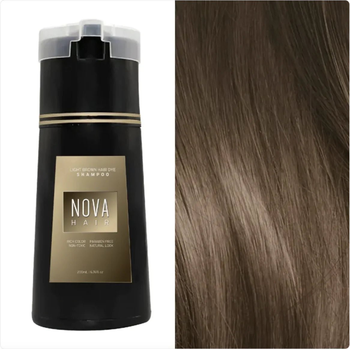 3 - in - 1 Natural Hair Dye & Care Shampoo – Fast - Acting, Long - Lasting Color for Men & Women - Rieworkes
