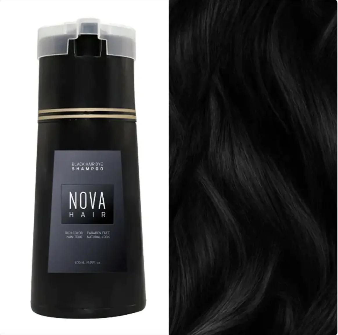 3 - in - 1 Natural Hair Dye & Care Shampoo – Fast - Acting, Long - Lasting Color for Men & Women - Rieworkes