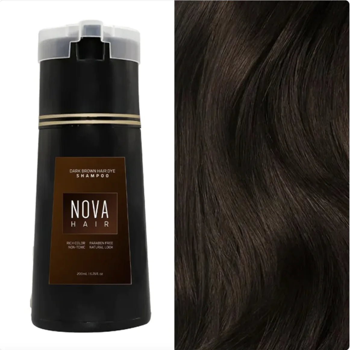 3 - in - 1 Natural Hair Dye & Care Shampoo – Fast - Acting, Long - Lasting Color for Men & Women - Rieworkes