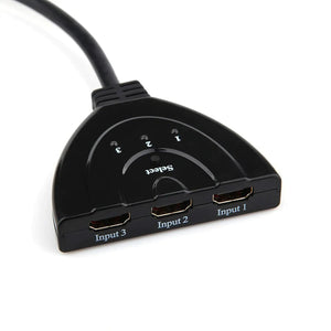 3 Port HDMI Splitter Cable 1080/4K Switch Switcher HUB Adapter for HDTV PS4 Xbox - Rieworkes