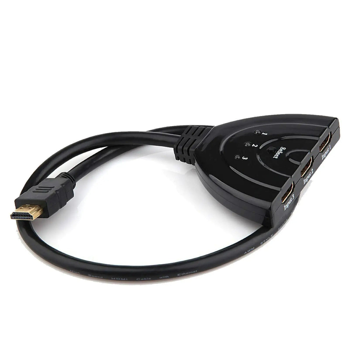 3 Port HDMI Splitter Cable 1080/4K Switch Switcher HUB Adapter for HDTV PS4 Xbox - Rieworkes