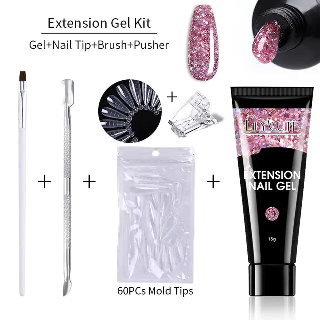 LILYCUTE Nail Extension Gel Set Rieworkes