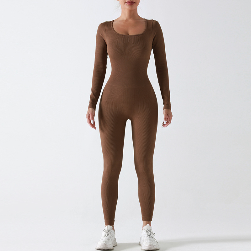 Seamless Yoga Jumpsuit Long Sleeve Mimarta