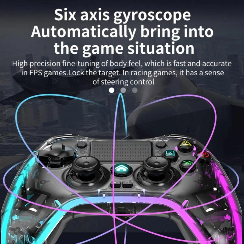 Bluetooth Wireless Transparent PS4 Gamepad Controller Mimarta