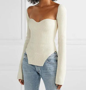 Woman's Long Sleeve Knitted Pullover Rieworkes