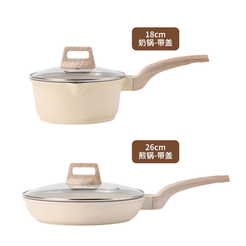 Non-Stick Stone Cookware Set - 4 Pieces for Home Use Mimarta