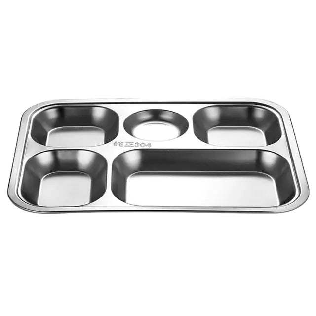 3/4/5 Sections Stainless Steel Food Plate - Rieworkes