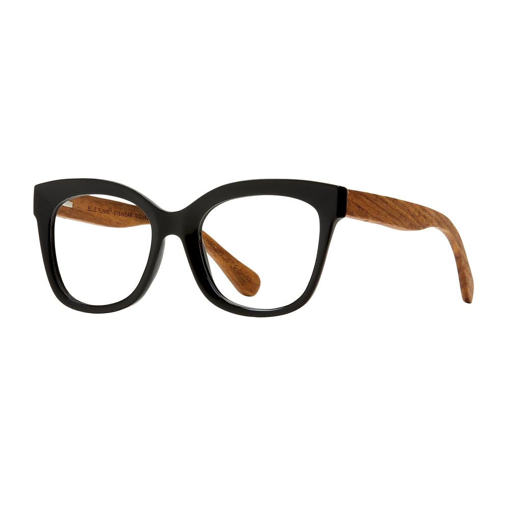 Blue Planet Cat Eye Glasses for Women and Men - Nora Walnut Onyx Blue Light Blocking Glasses Cat Eye Glasses Frames Bluelight Blockers Computer Glasses 2.00 Mimarta
