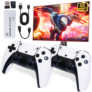 Wireless Retro Game Console Stick 4K，Retro Game Stick with Built-in 20+ Emulators 20000+ Games 4k Hdmi Output & 2.4GHz Wireless Controller Retro Game Emulators Plug & Play TV Video Games(64G) Mimarta