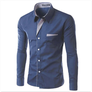 European And American Simple Men's Long Sleeve Shirt Rieworkes