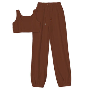 2023 Women's Casual Two-Piece Crop Top and Pants Set Mimarta