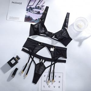 2024 Women's Sheer Lace Lingerie Set (3 Pieces) Mimarta