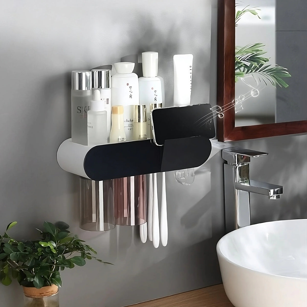 Convenient Toothbrush and Cosmetics Organizer Rieworkes