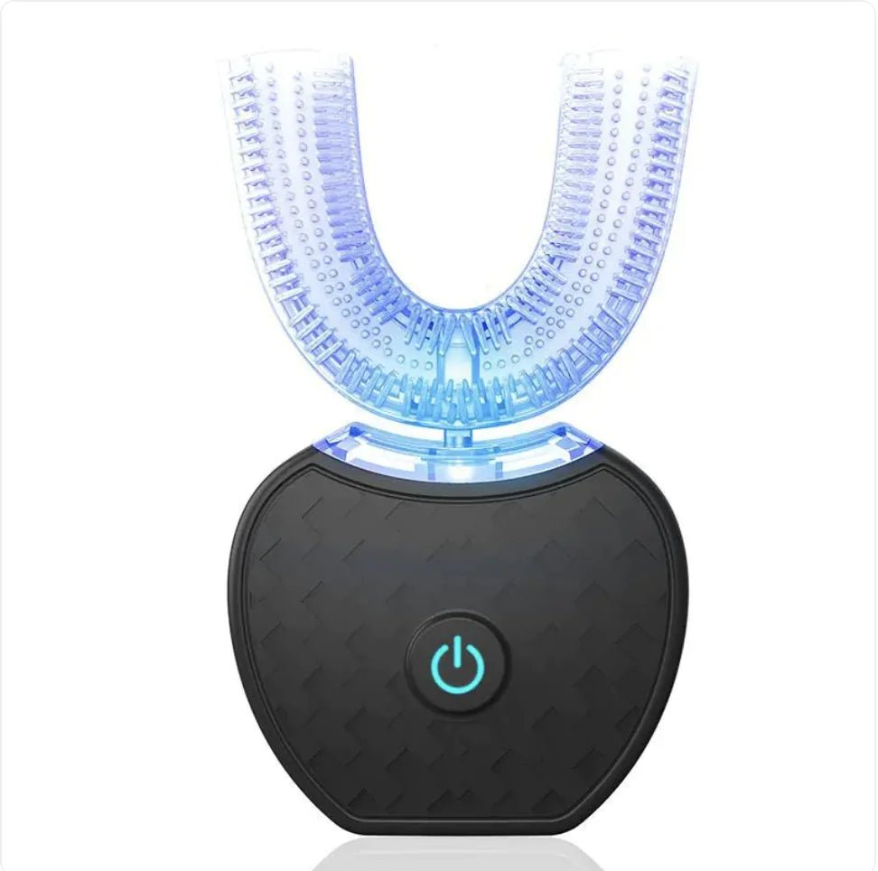 360° Automatic Electric Toothbrush, Waterproof U - Shape with Blue Light Whitening &amp; USB Charging - Rieworkes