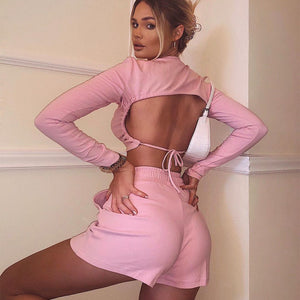 Fashionable Women's Backless Yoga Set for Summer 2020 Mimarta