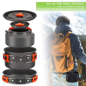 Outdoor Cooking Pot Set for Hiking and Camping Mimarta