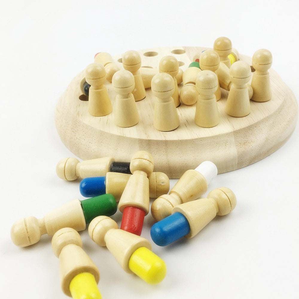 Wooden Memory Chess Puzzle Toy Mimarta