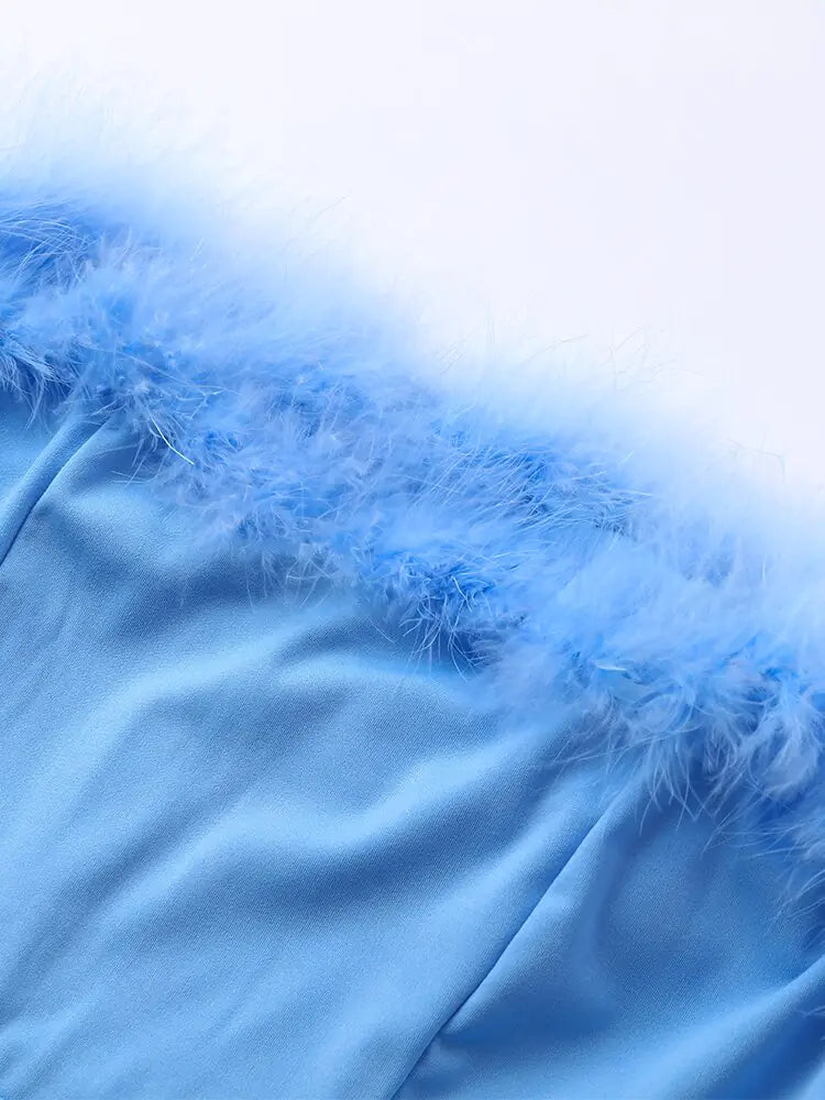 Women Sequined Feather-paneled Jumpsuit Rieworkes