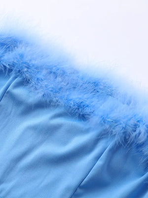 Women Sequined Feather-paneled Jumpsuit Rieworkes