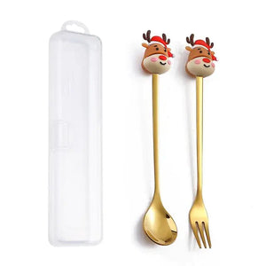 Christmas Cutlery Set: Festive Spoon and Fork Rieworkes