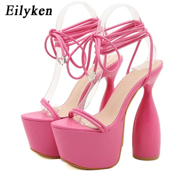 Ankle Strap Super High Heels Rieworkes