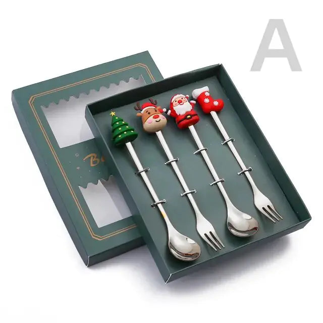 Christmas Cutlery Set: Festive Spoon and Fork Rieworkes