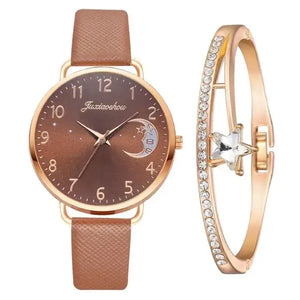 Moon Numbers Bracelet Watches Set Rieworkes