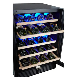 Wine Cabinet 24 Dual Zone Inch Wine Refrigerator 46 Bottles Built-in Wine Refrigerator Rieworkes