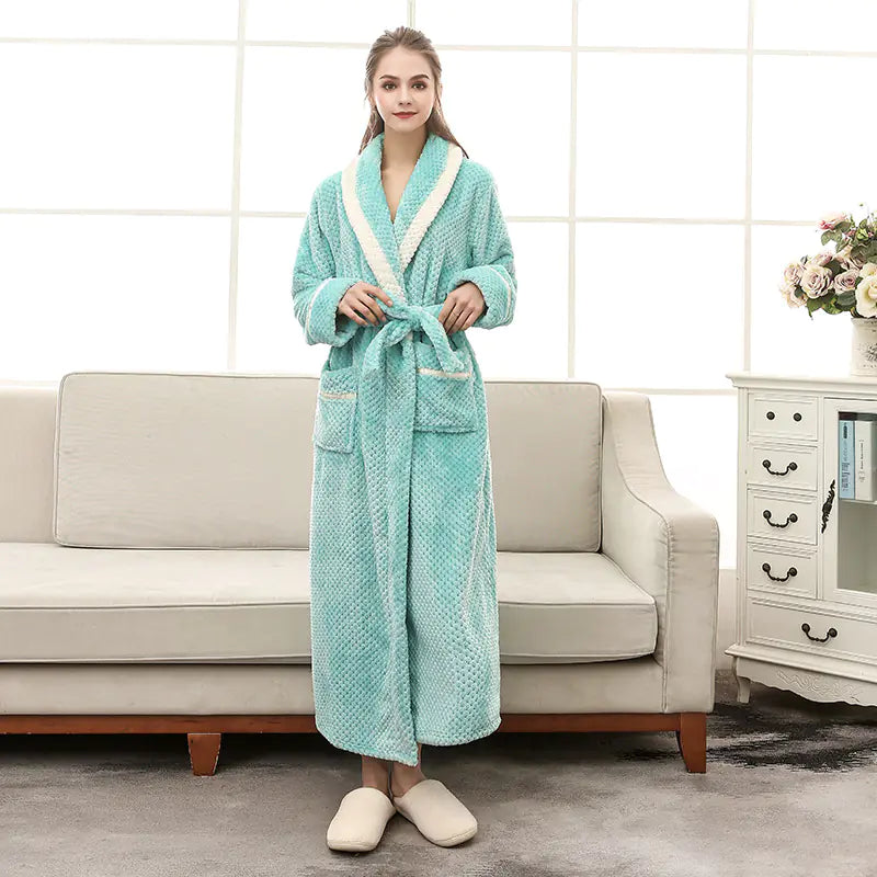 Winter Couple Pajamas and Bathrobe Set for Women Mimarta