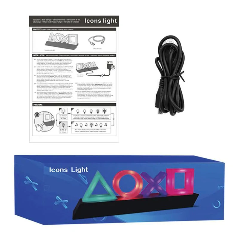 PlayStation Voice-Controlled Game Icon Light: Acrylic Atmosphere Neon Rieworkes