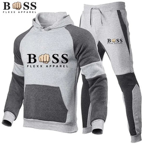 Men's Autumn Winter Fleece Hoodie & Sweatpants Set Mimarta