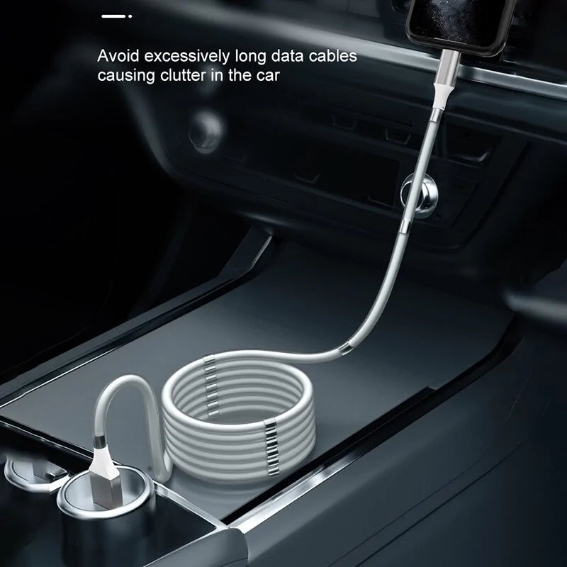 Magnetic Self Winding Cable For Samsung Huawei Rieworkes