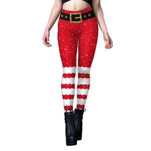 Women's Sequined Striped Yoga Leggings Mimarta