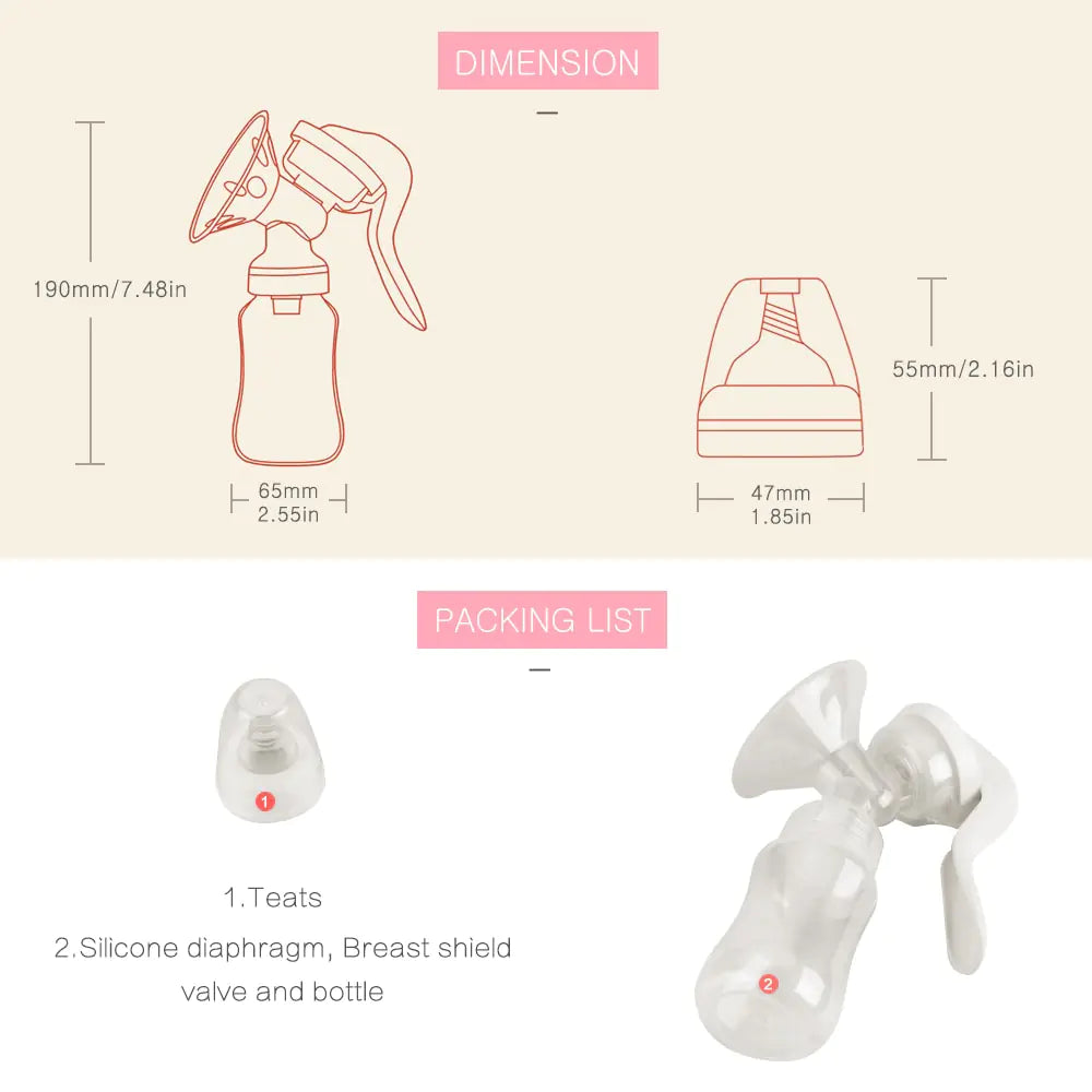 Breast Pump Manual Suction Rieworkes