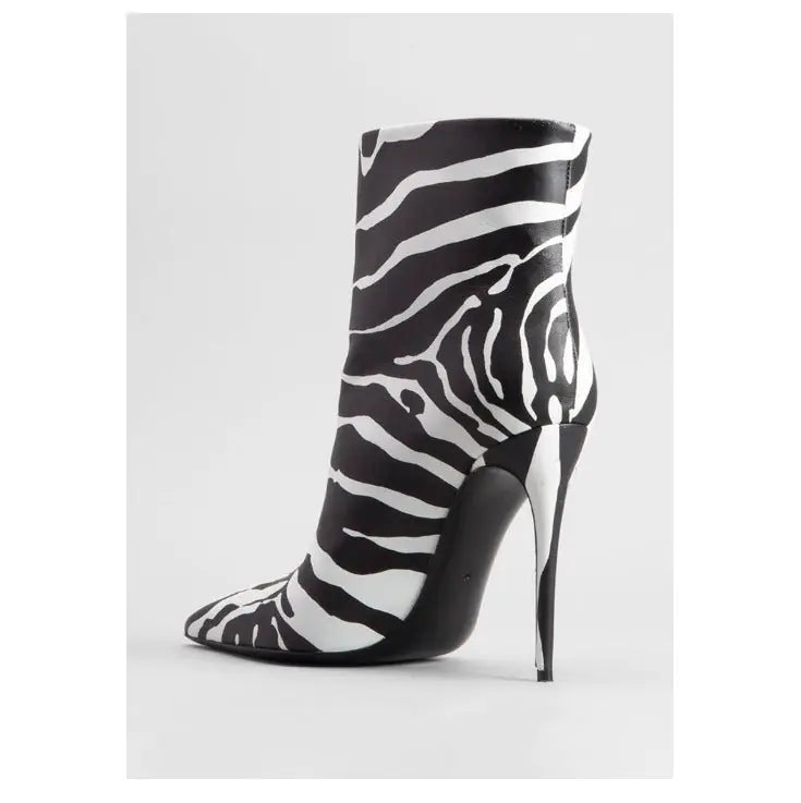 Zebra Print Ankle Boots Rieworkes
