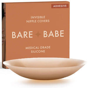 Reusable Silicone Nipple Covers - Waterproof, Nude, 4 Shades - Sticky Breast Stickers for Strapless Dress Crème Medium (Fits C-DD) Rieworkes