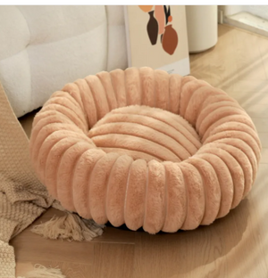 High Weight Pet Nest Straight Rabbit Plush Mat Round Long Hair Cat Nest Warm Winter Dog Bed Kennel Mimarta