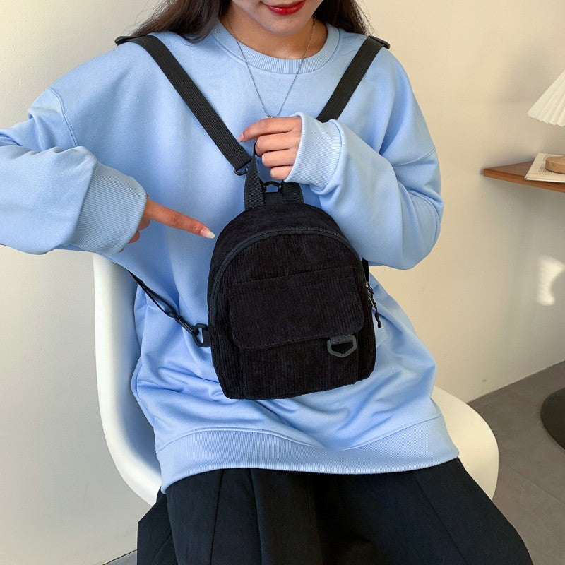 Women’s Corduroy Mini Backpack Mimarta
