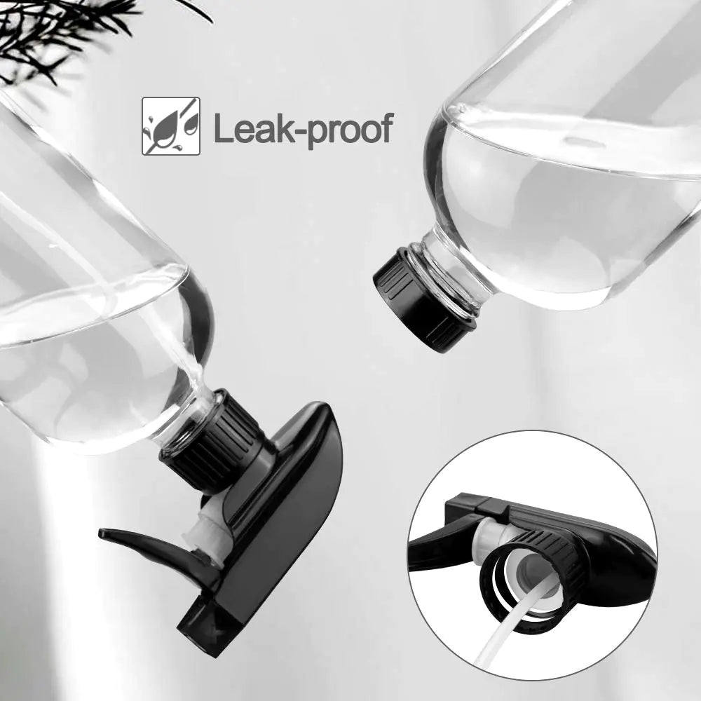 Glass Spray Bottles, 16oz Clear Glass Spray Bottles with Labels & Adjustable Nozzle, Reusable Containers for Cleaning, BBQ, Food, Plants, Alcohol, Essential Oils(3 Pack) 3 Pack Rieworkes