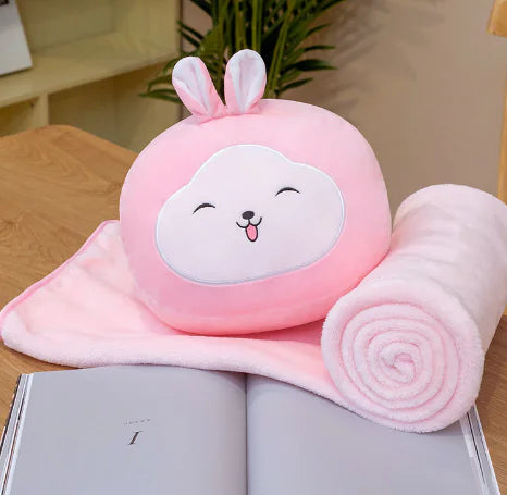 Winter Comfort: Pillow and Stuffed Toy Blanket Set Mimarta