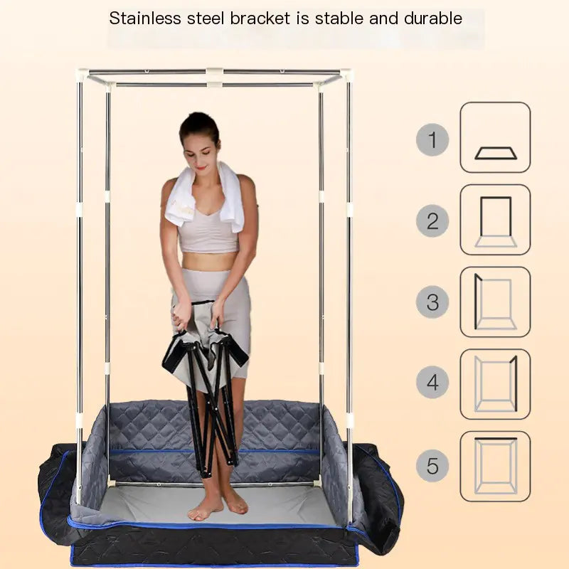 Portable Home Sauna Steamer with Support Frame Mimarta