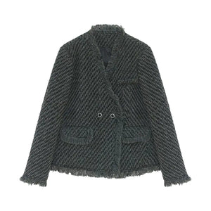 Women's Tassel Wool Coat Set for Winter Mimarta