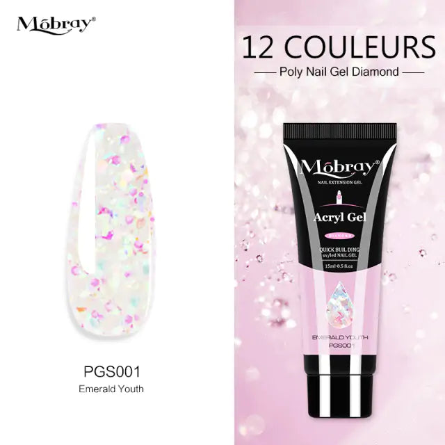 Poly Acrylic Gel: 15ML UV Gel for Nail Extension - 38 Colors Rieworkes